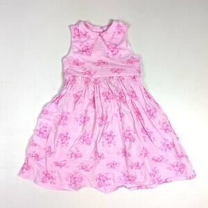 Vtg Laura Ashley Dress Girls Sz 4T Pink Floral 90s